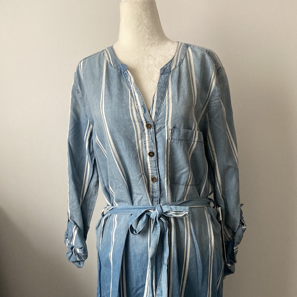 Luxology Long Sleeve Shirt Dress M (10) - Picture 5 of 16